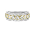 Two-Tone Multi-Row Diamond Ring