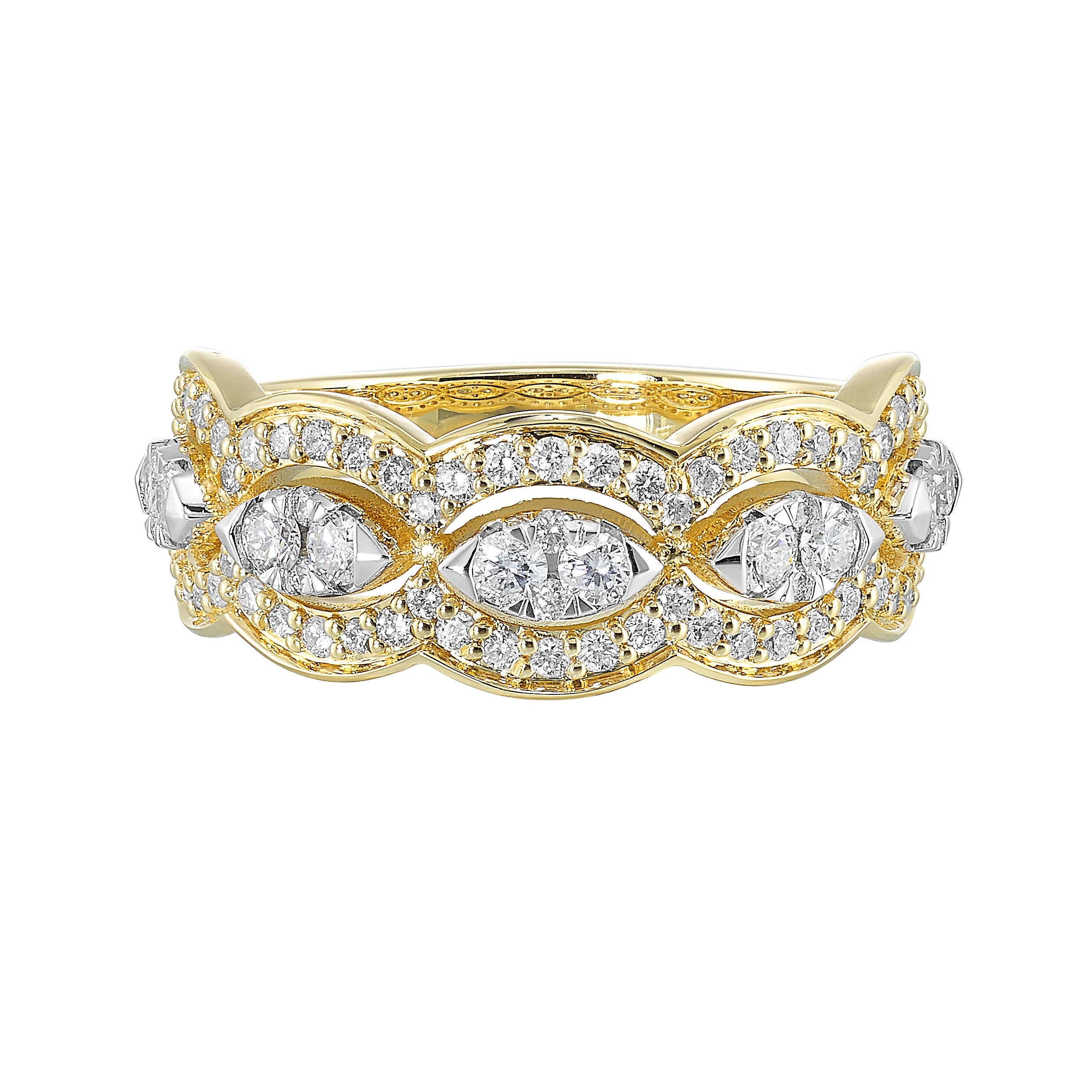 Marquise-Motif Diamond Ring