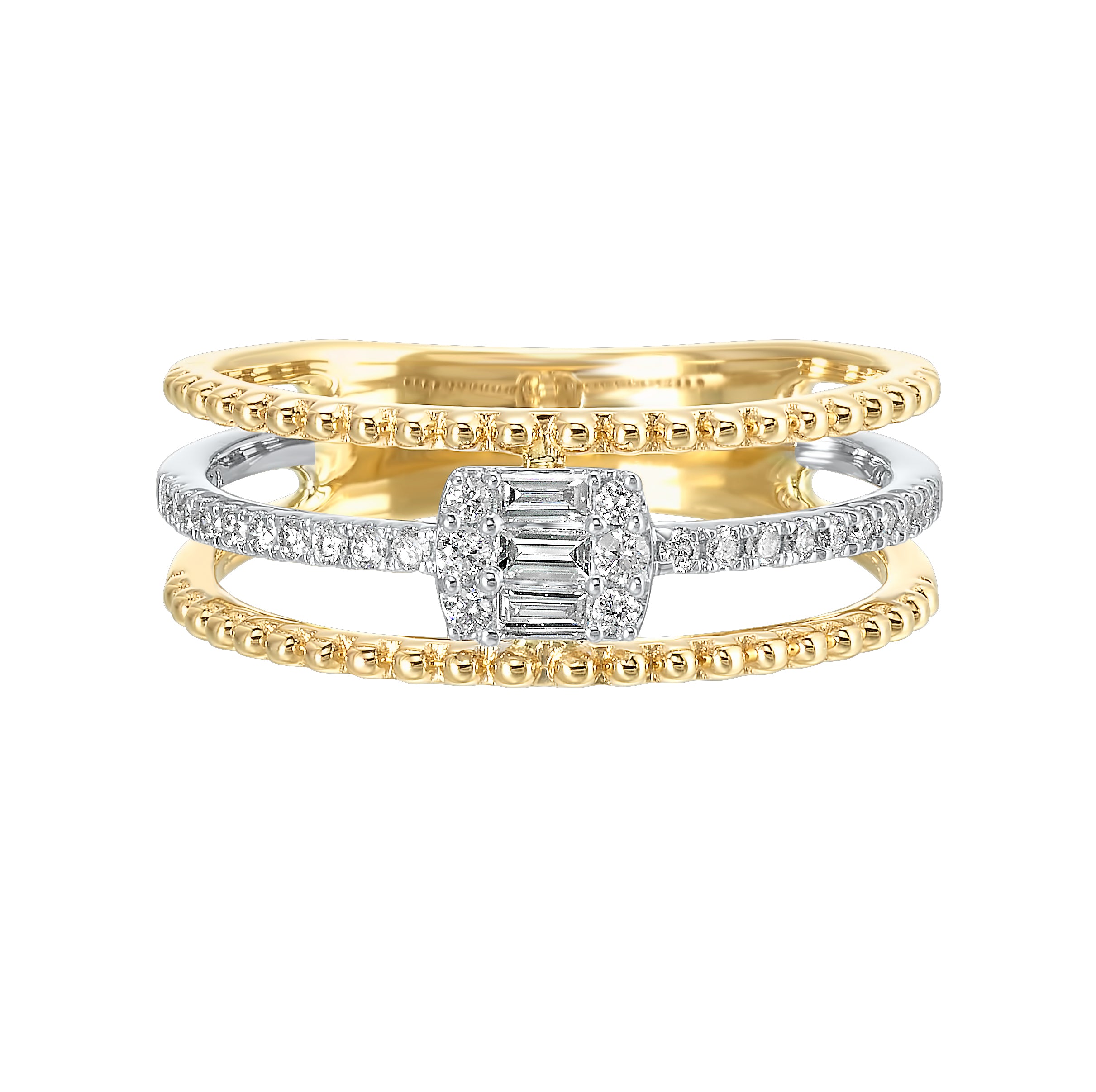 Multi-Band Diamond Illusion Ring