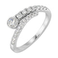 White Gold Diamond Bypass Ring