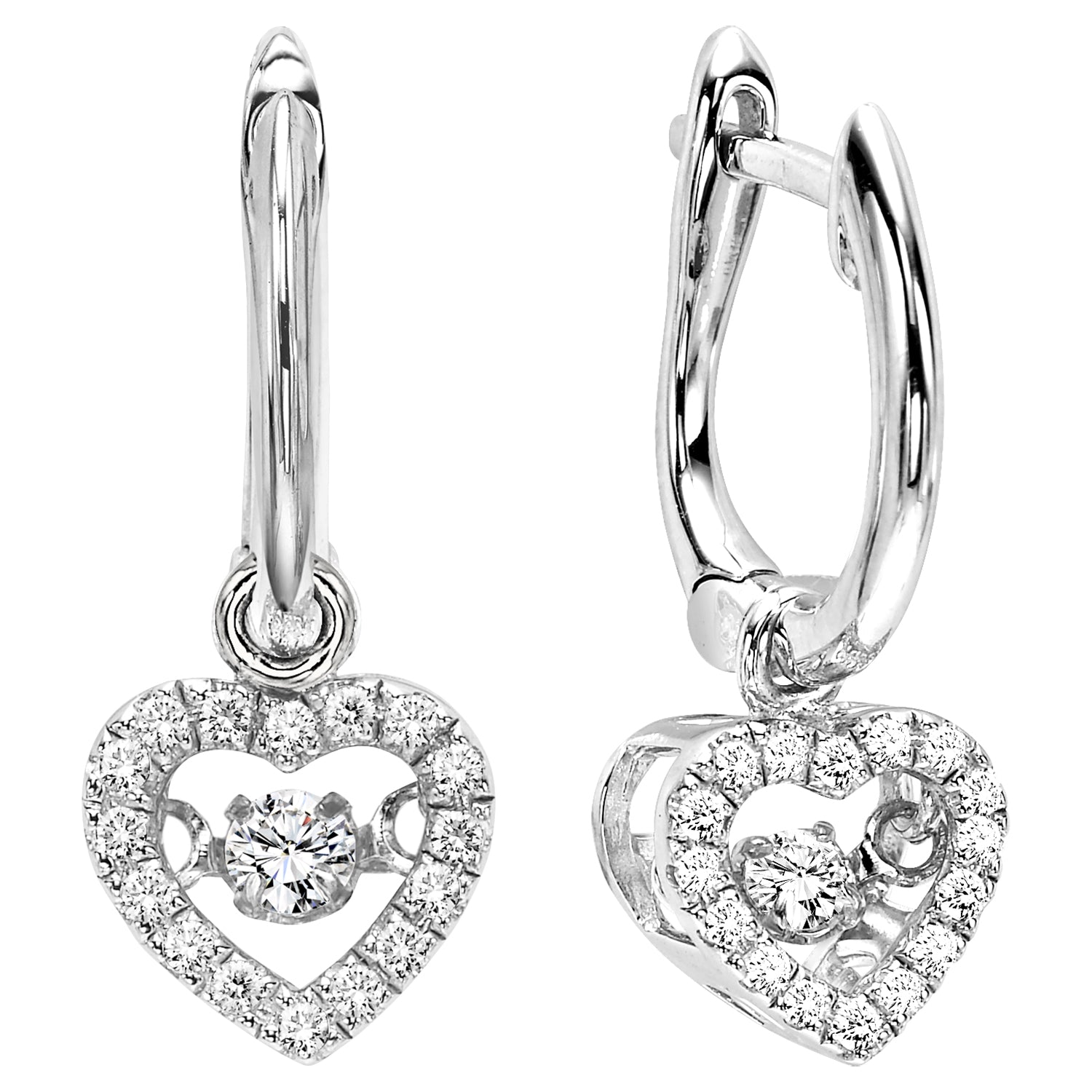 Heart-Shaped Dangle Earrings