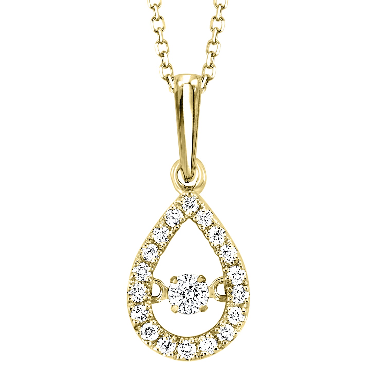 Teardrop Pavé Diamond Pendant
