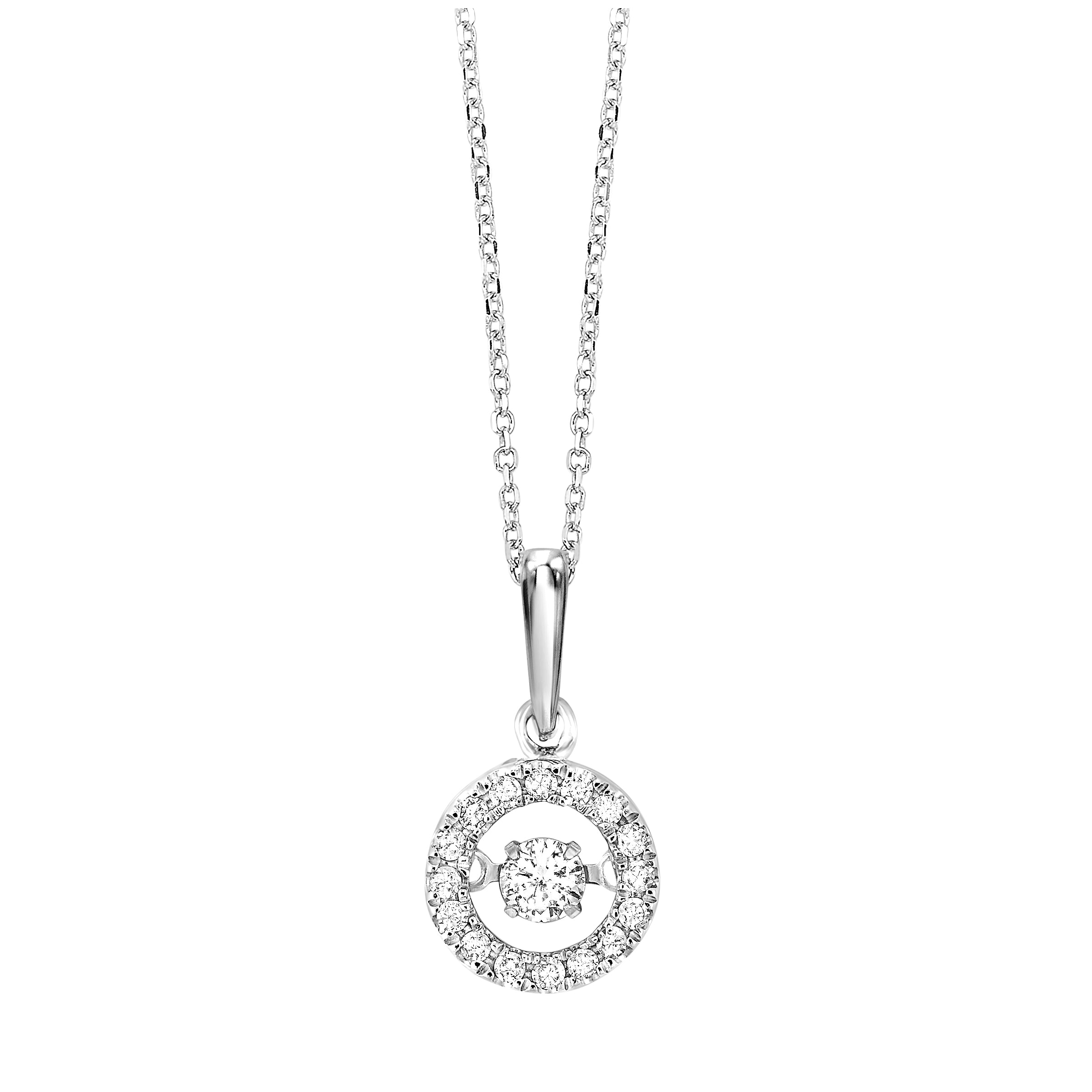 Circle Diamond Pavé Pendant