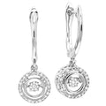 Diamond Halo Dangle Earrings