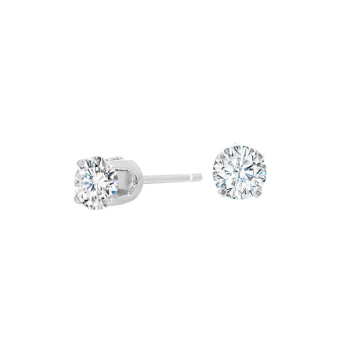 4 prong diamond solitaire stud