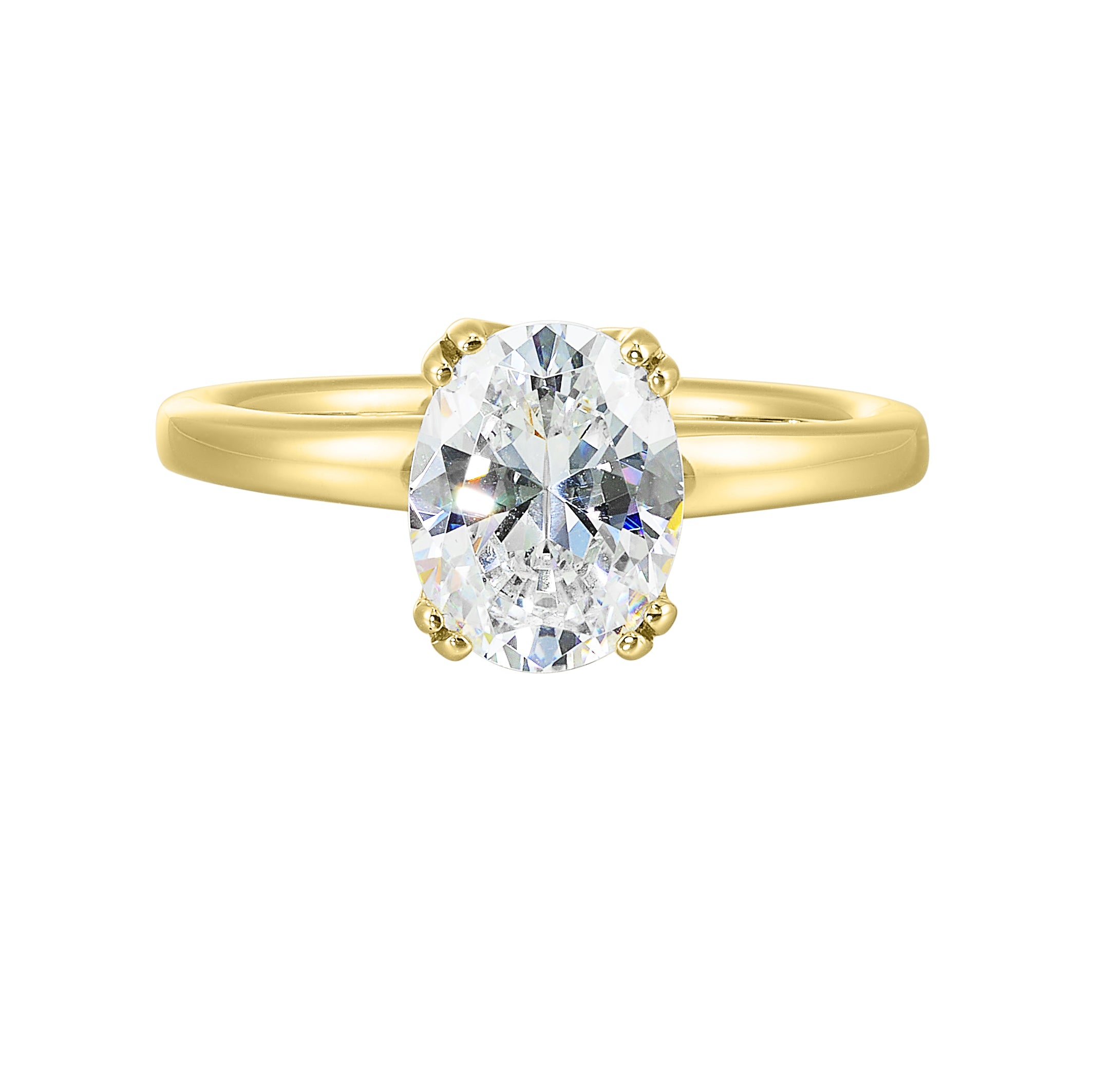 Oval Diamond Solitaire Ring
