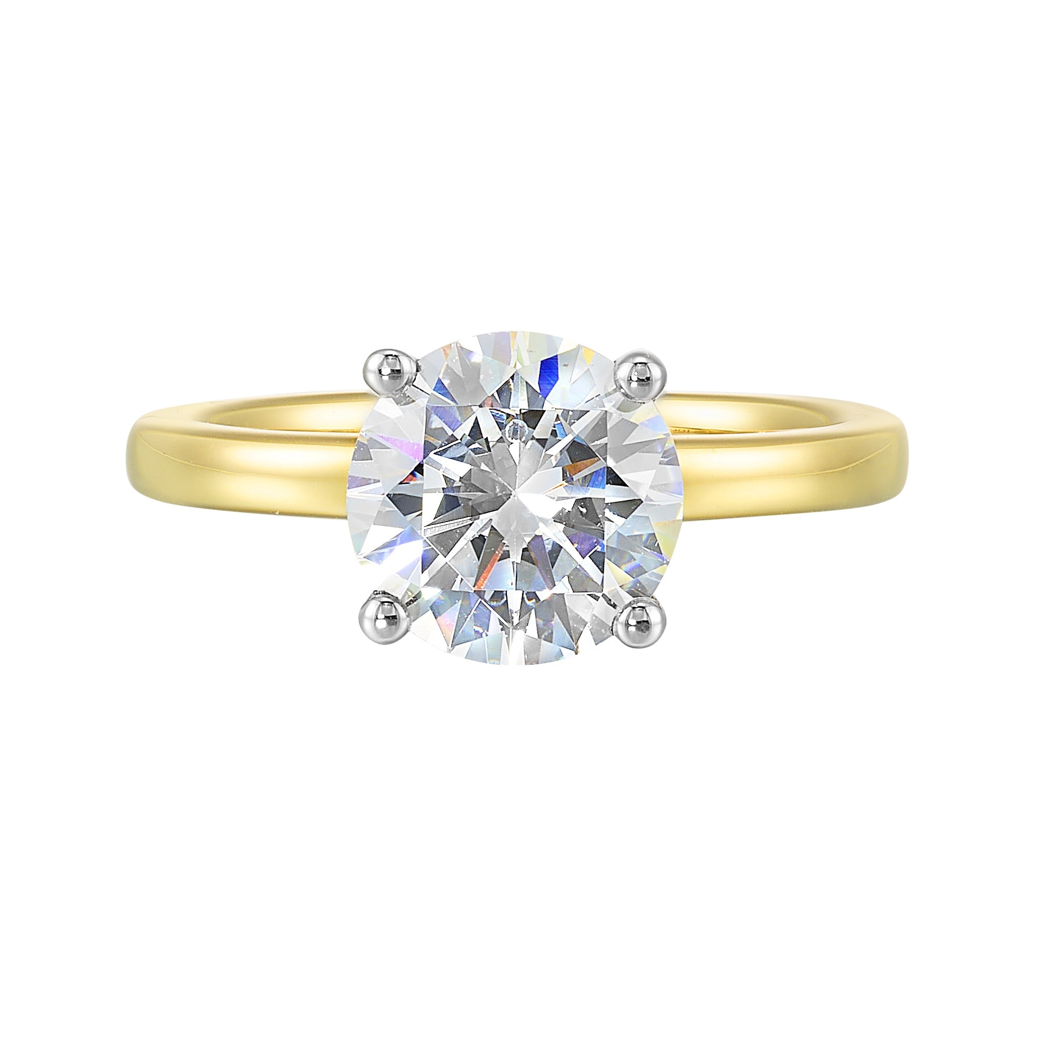 Round Brilliant-Cut Diamond Solitaire Ring