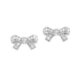Diamond Bow Stud Earrings