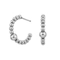 Steel Beaded Hoop Earrings