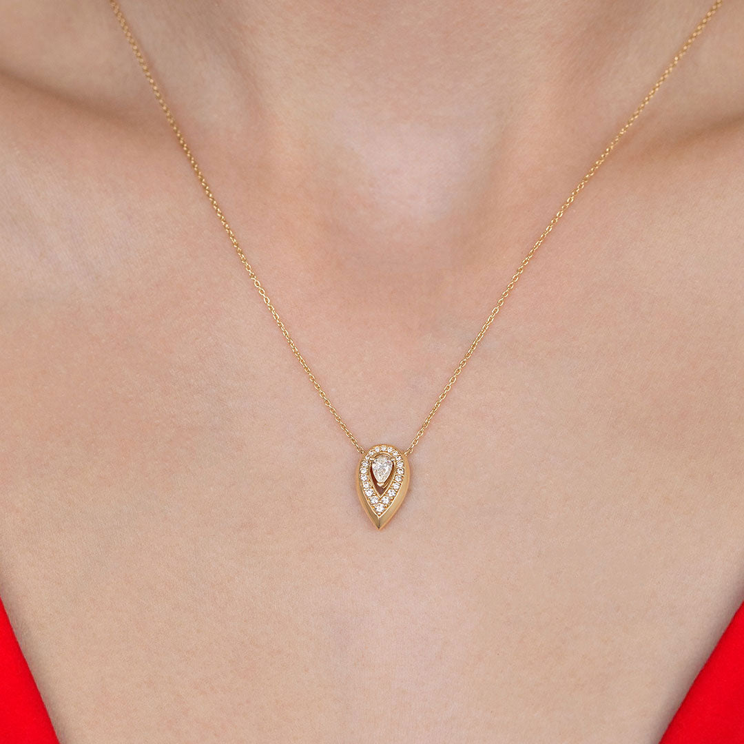 Art Deco Pear Bold Pendant