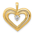 Double Heart Glided Pendant