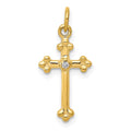 Diamond Budded Cross Pendant