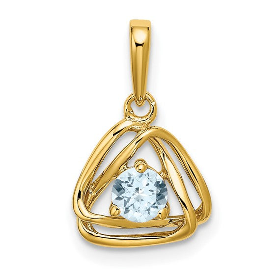 Birthstone Triangle Pendant