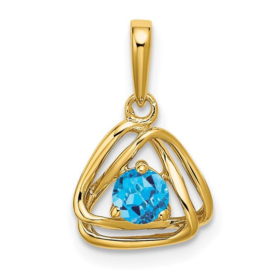 Birthstone Triangle Pendant