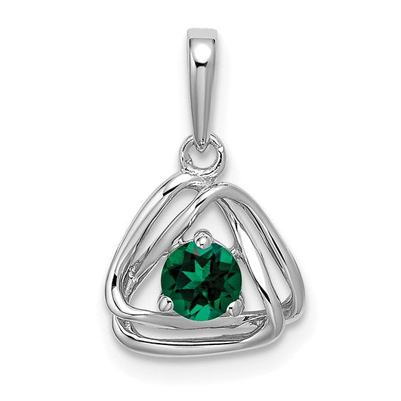 Birthstone Triangle Pendant