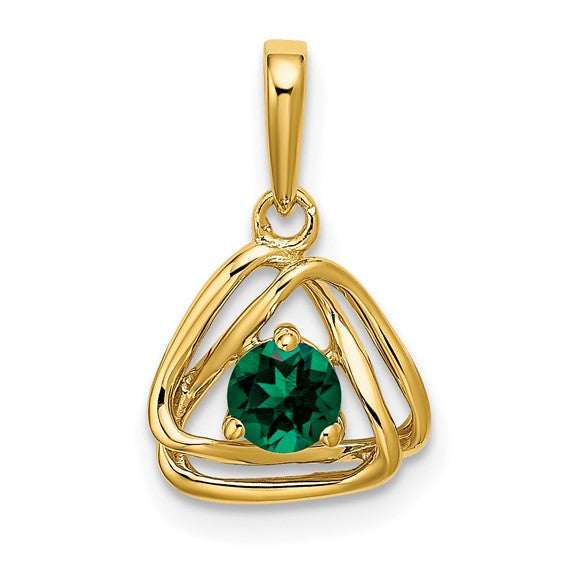 Birthstone Triangle Pendant