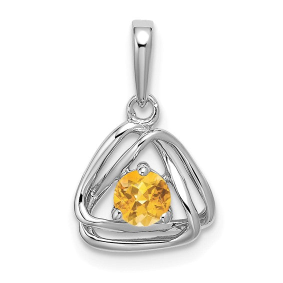 Birthstone Triangle Pendant