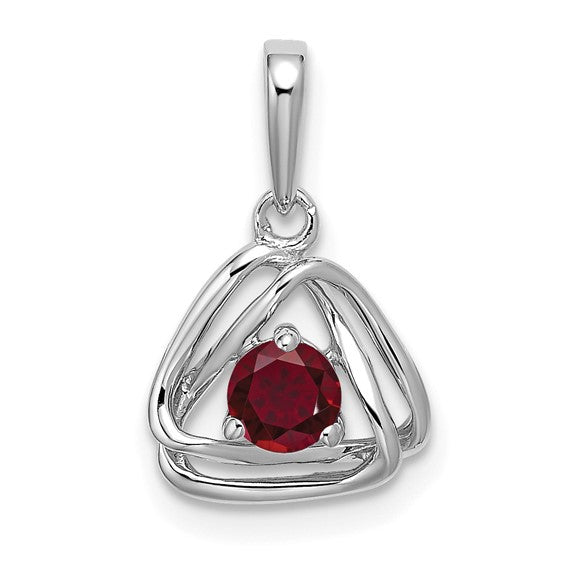 Birthstone Triangle Pendant