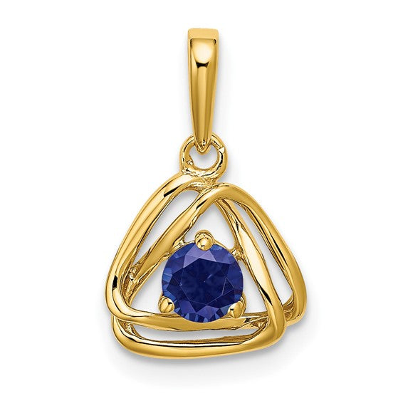 Birthstone Triangle Pendant