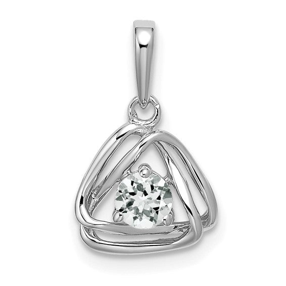 Birthstone Triangle Pendant