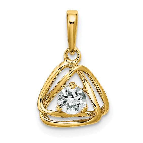 Birthstone Triangle Pendant