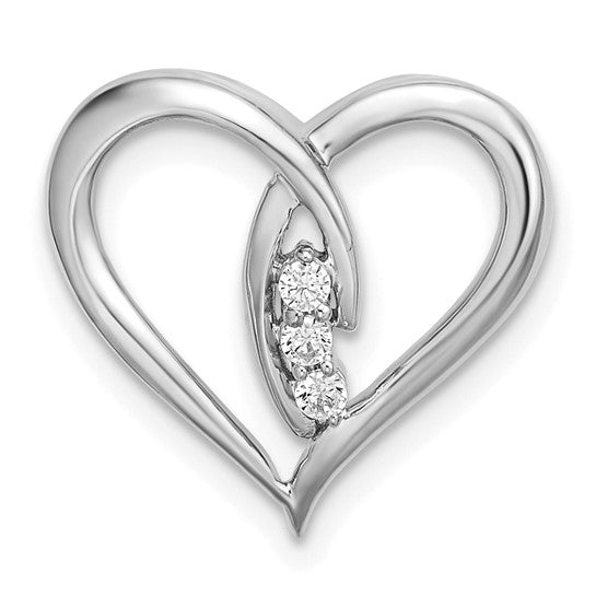 3-Stone Heart Chain Slide