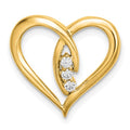 3-Stone Heart Chain Slide