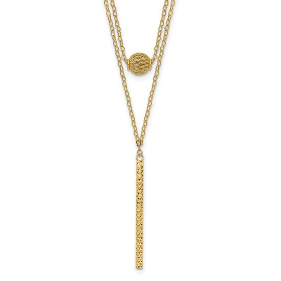 Golden Parallel Necklace