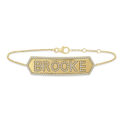 Geometric Nameplate Bracelet