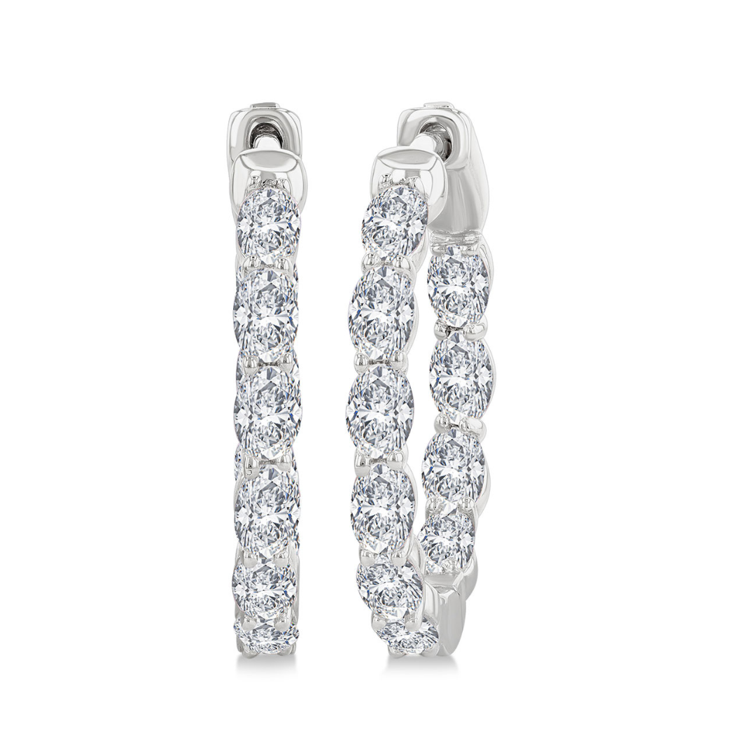 Oval Inside-Out Hoop Earrings