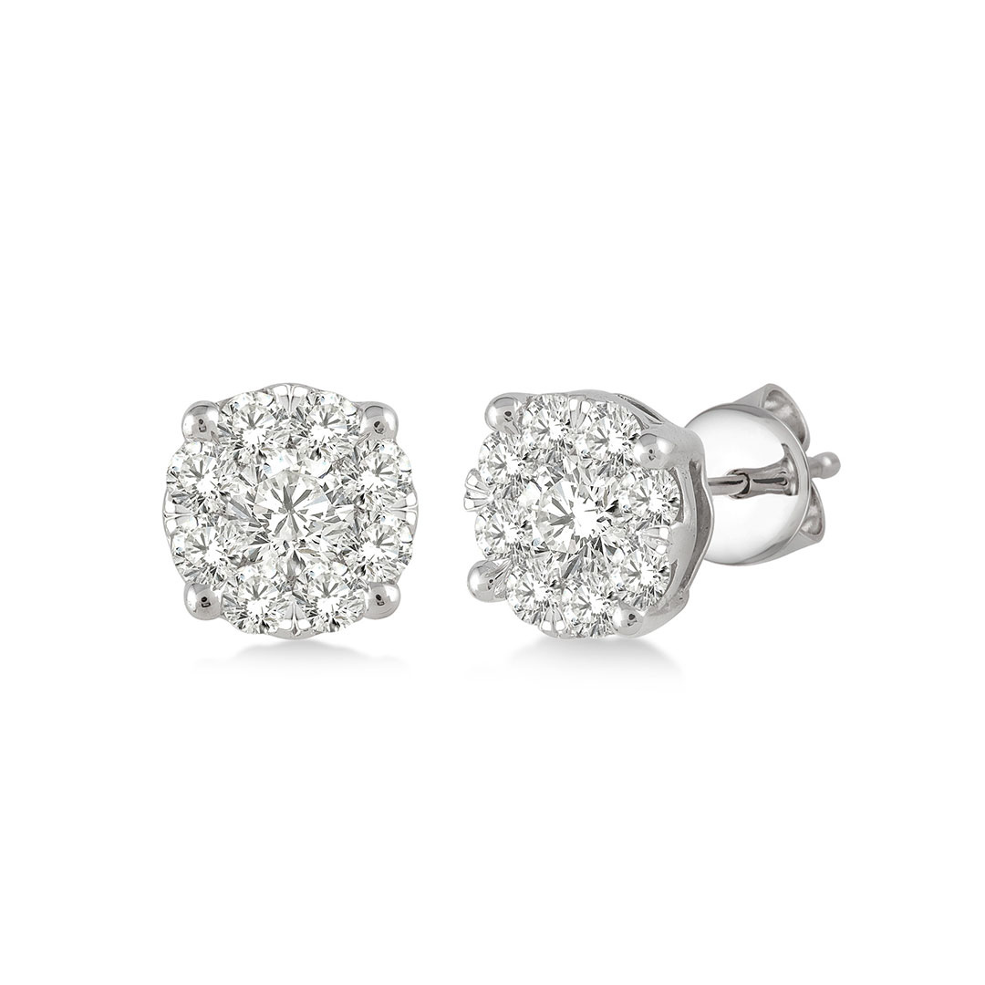 Aurevia Diamond Halo Earrings