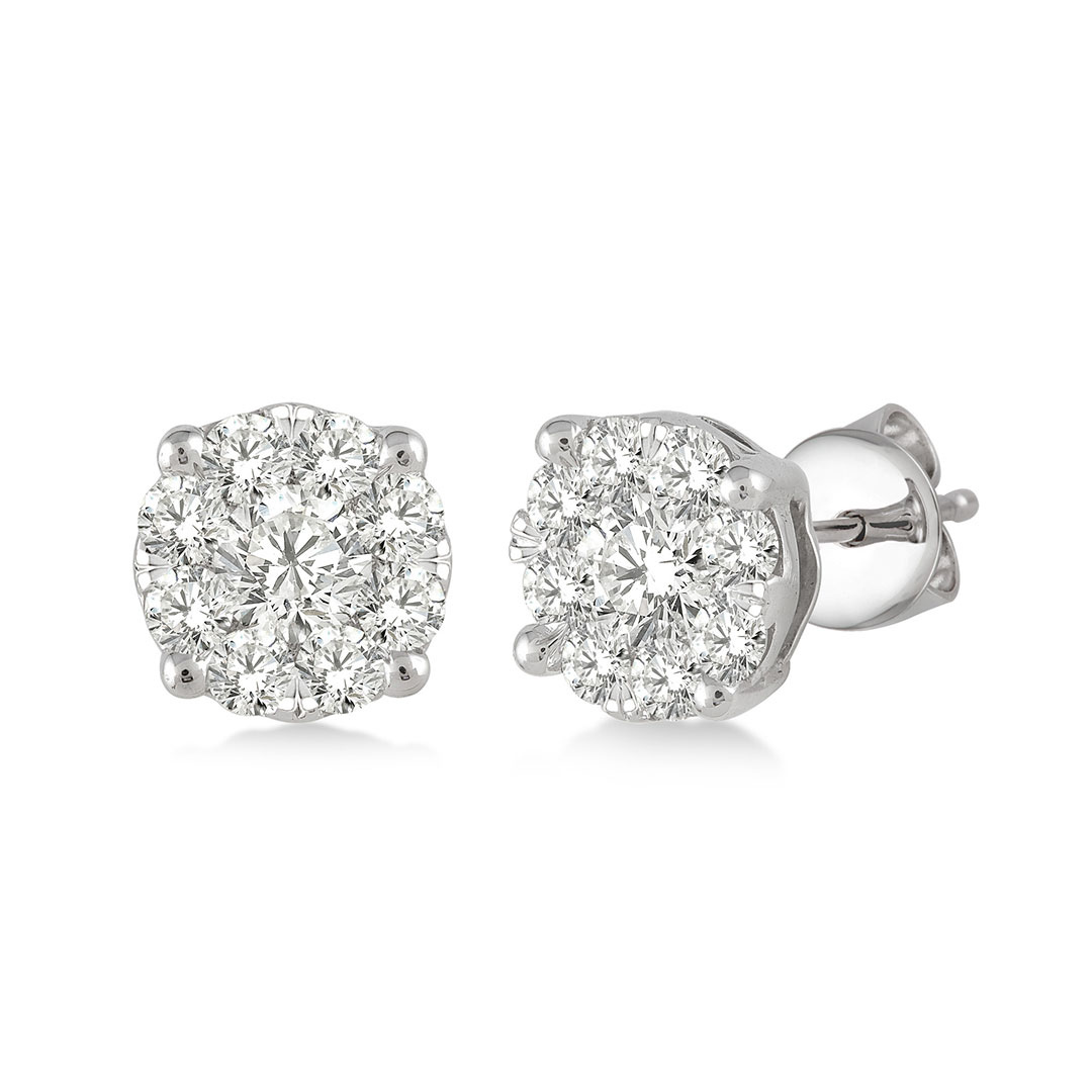 Aurevia Diamond Halo Earrings