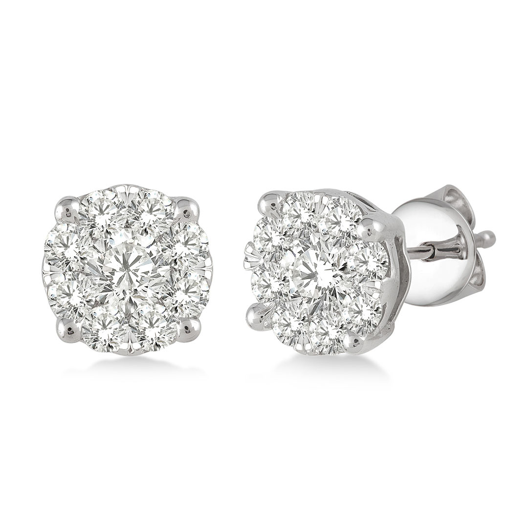 Aurevia Diamond Halo Earrings