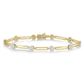 Elarine Diamond Paperclip Bracelet
