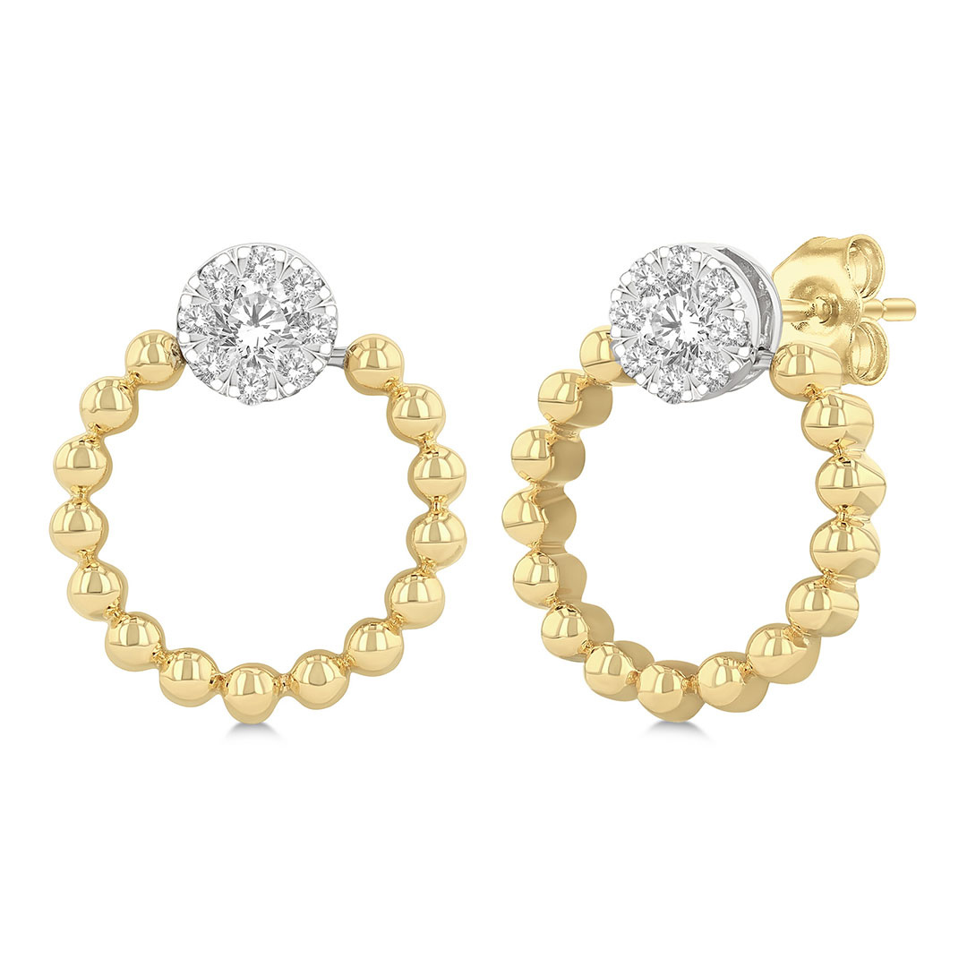 Nivara Diamond Round Earrings