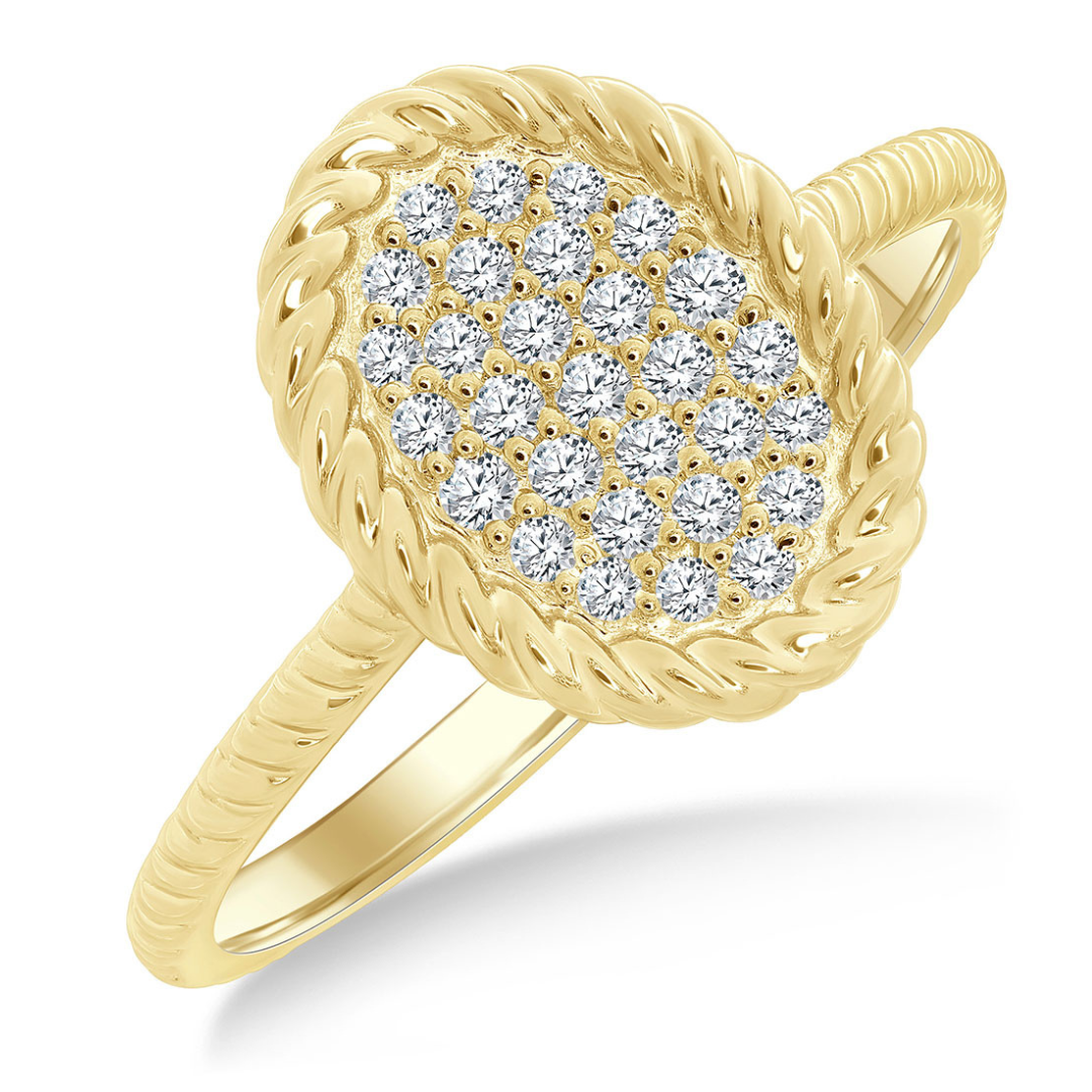 Seralyn Diamond Oval Ring