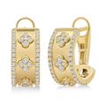 Clover Diamond Hoop Earrings