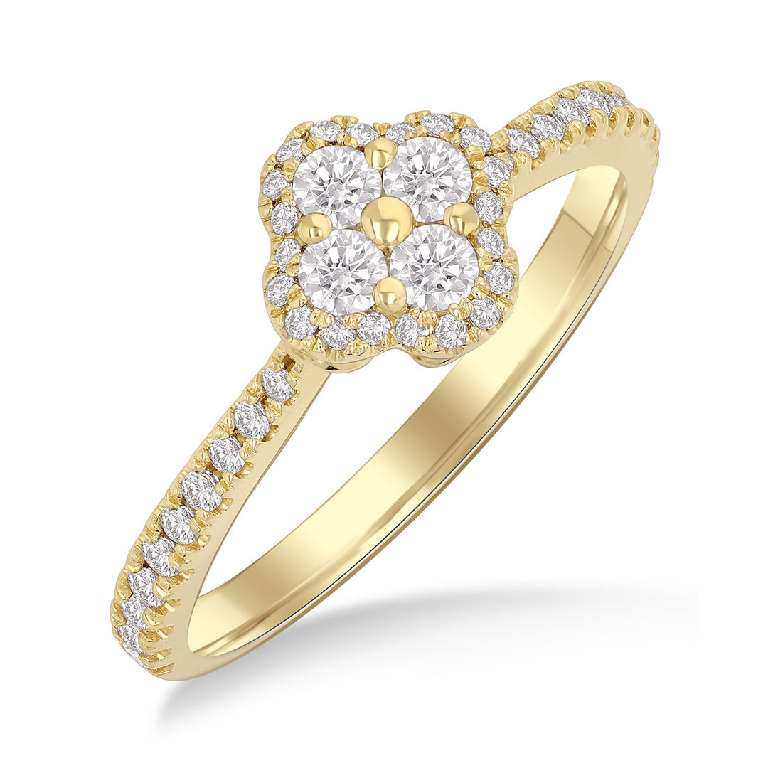 Clover Diamond Ring