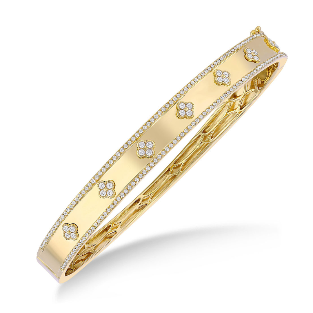 Clover Diamond Bangle