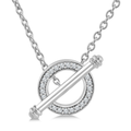 Circle Toggle Diamond Necklace