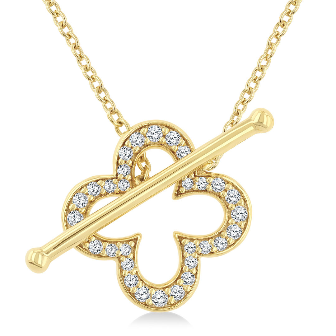 Clover Toggle Diamond Necklace