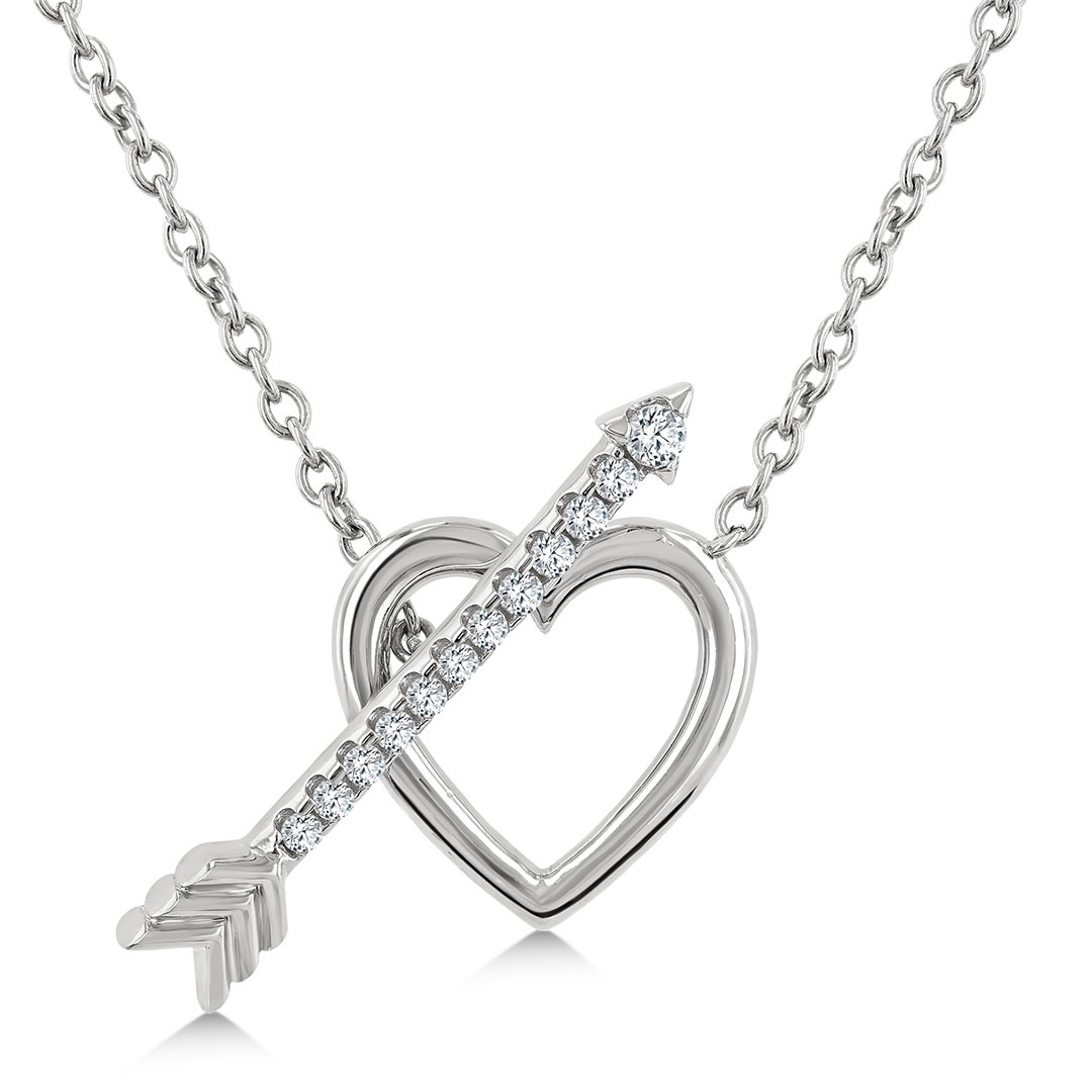 Heart Toggle Diamond Necklace