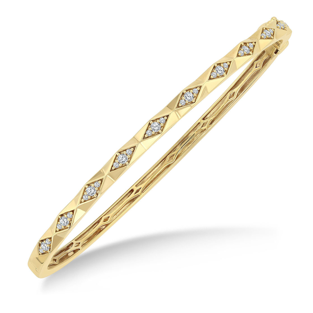 Geometric Diamond Bangle