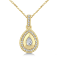 Pear shaped Art Deco Diamond Pendant