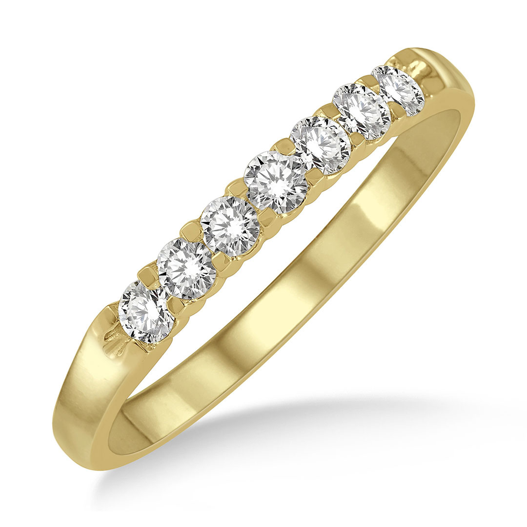 7 Stone Diamond Wedding Band