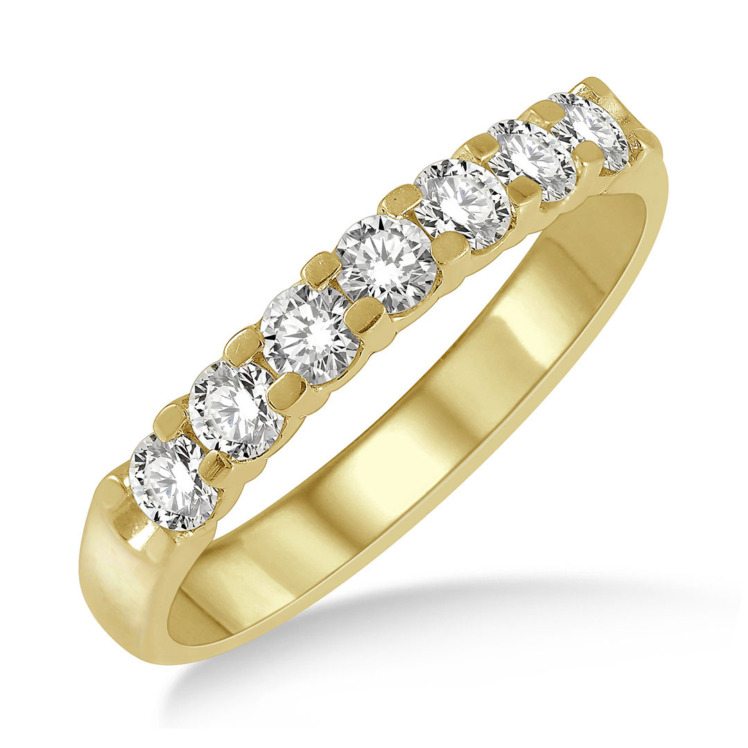 7 Stone Diamond Wedding Band