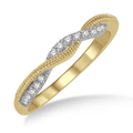 Entwined Round Cut Diamond Band