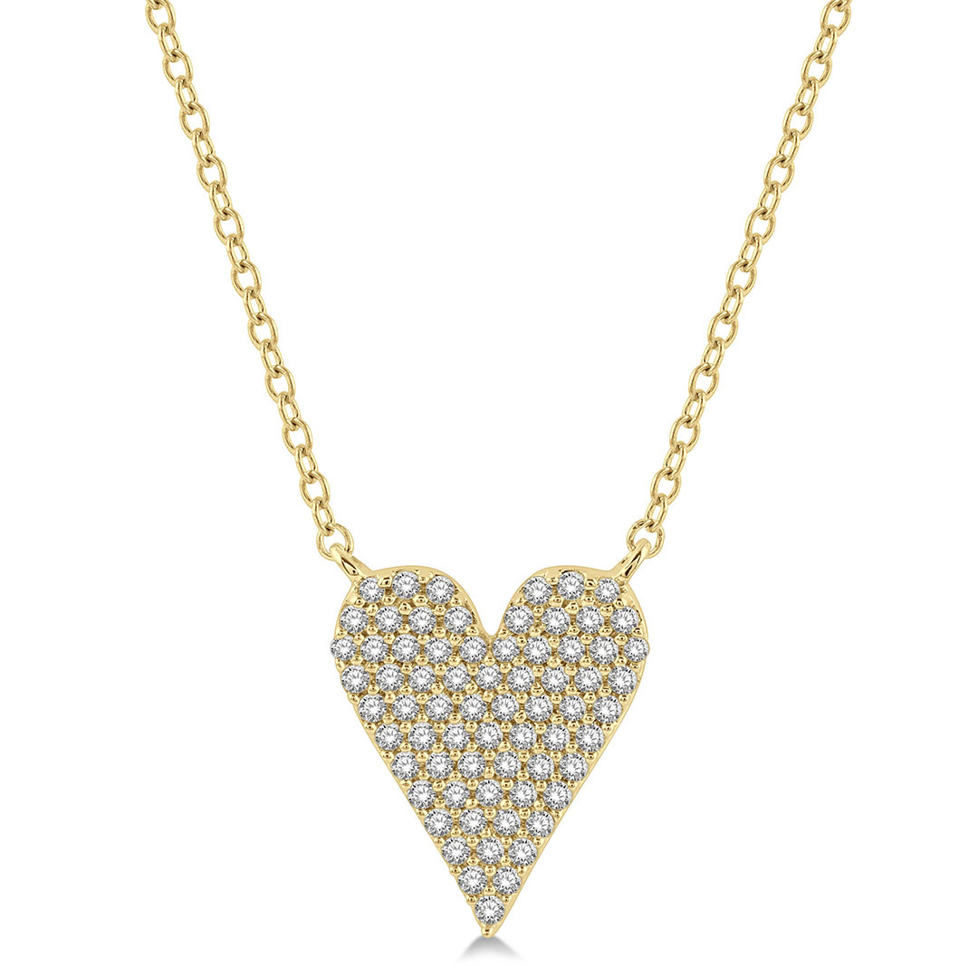 Pave Heart Diamond Necklace