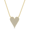 Pave Heart Diamond Necklace