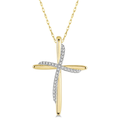 Draped Cross Charm Pendant